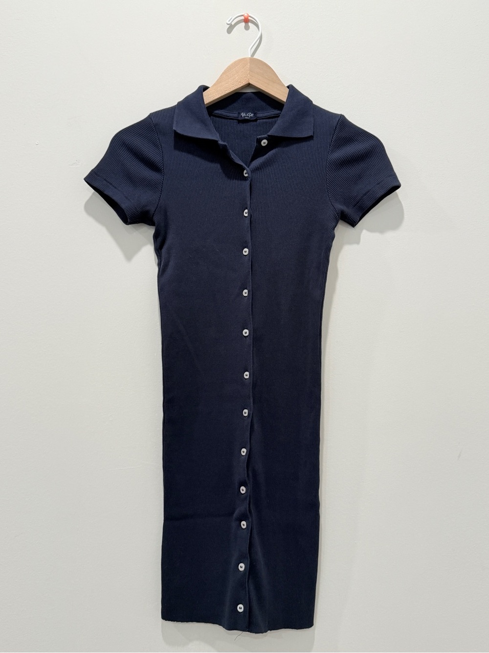 Brandy Melville Navy Button-Front Polo Dress - Women